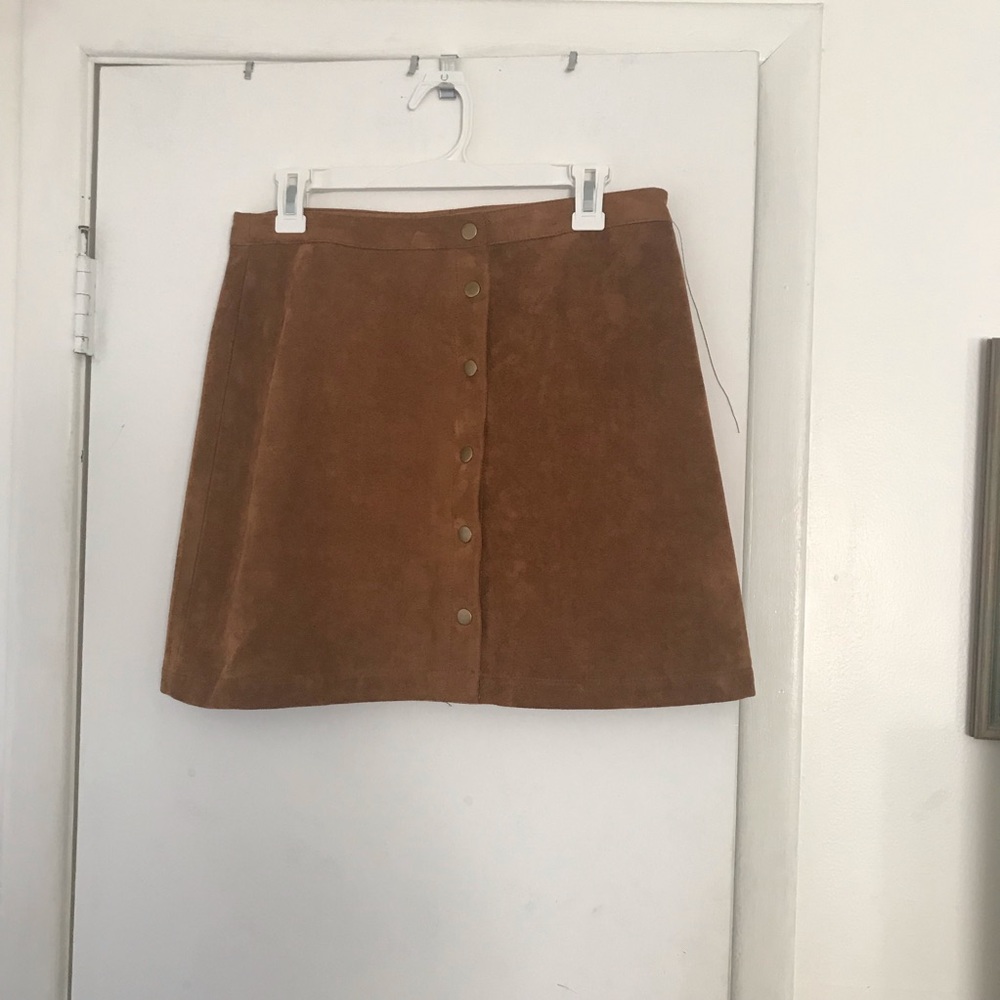 Faux Suede Aline Skirt